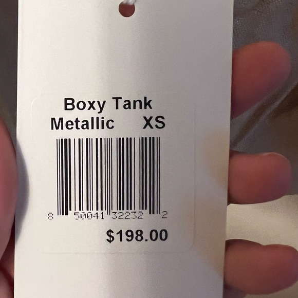 NEW with Tags! Hevron Boxy Metallic Tank - Picture 4 of 4
